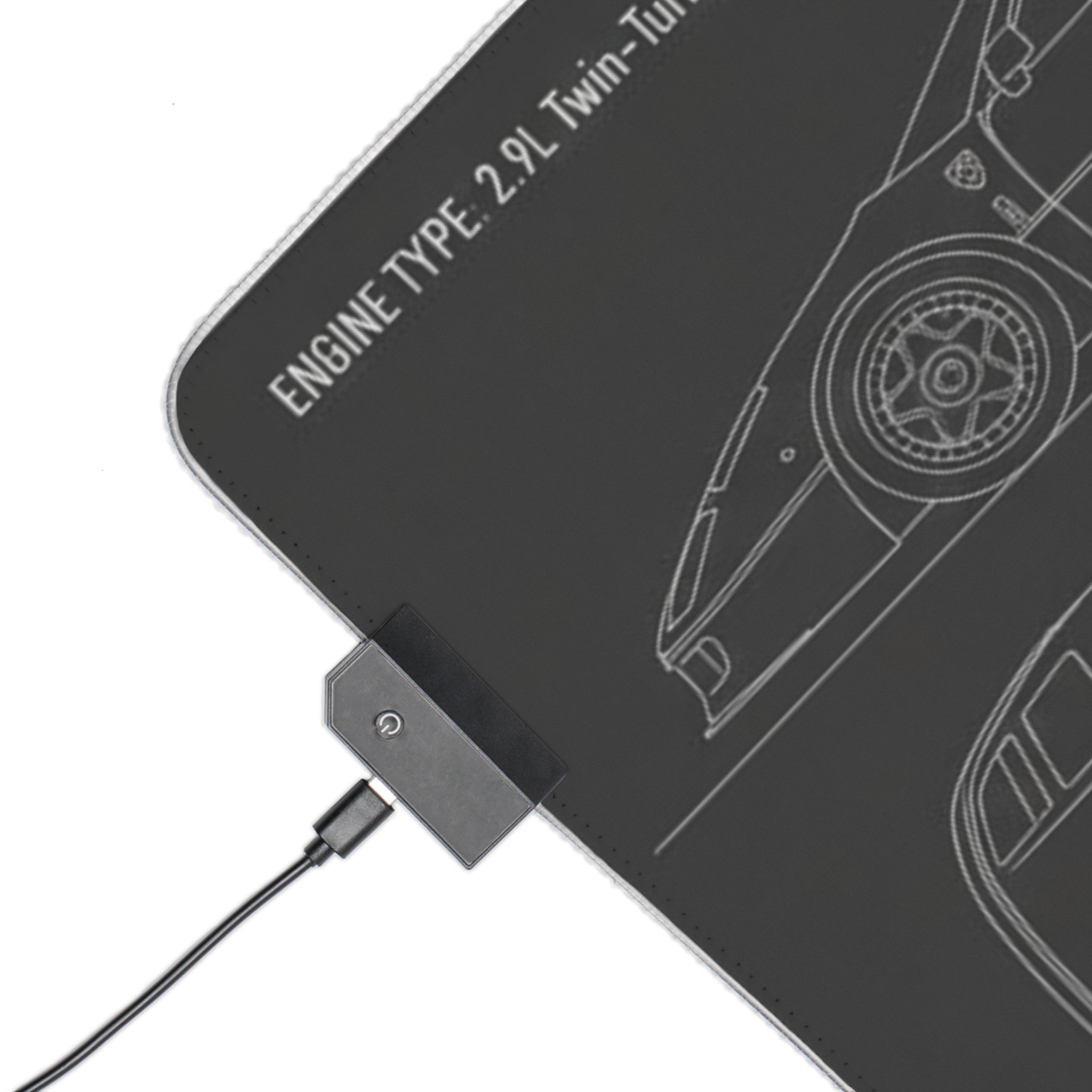 Ferrari F40 LED blueprint mousepad