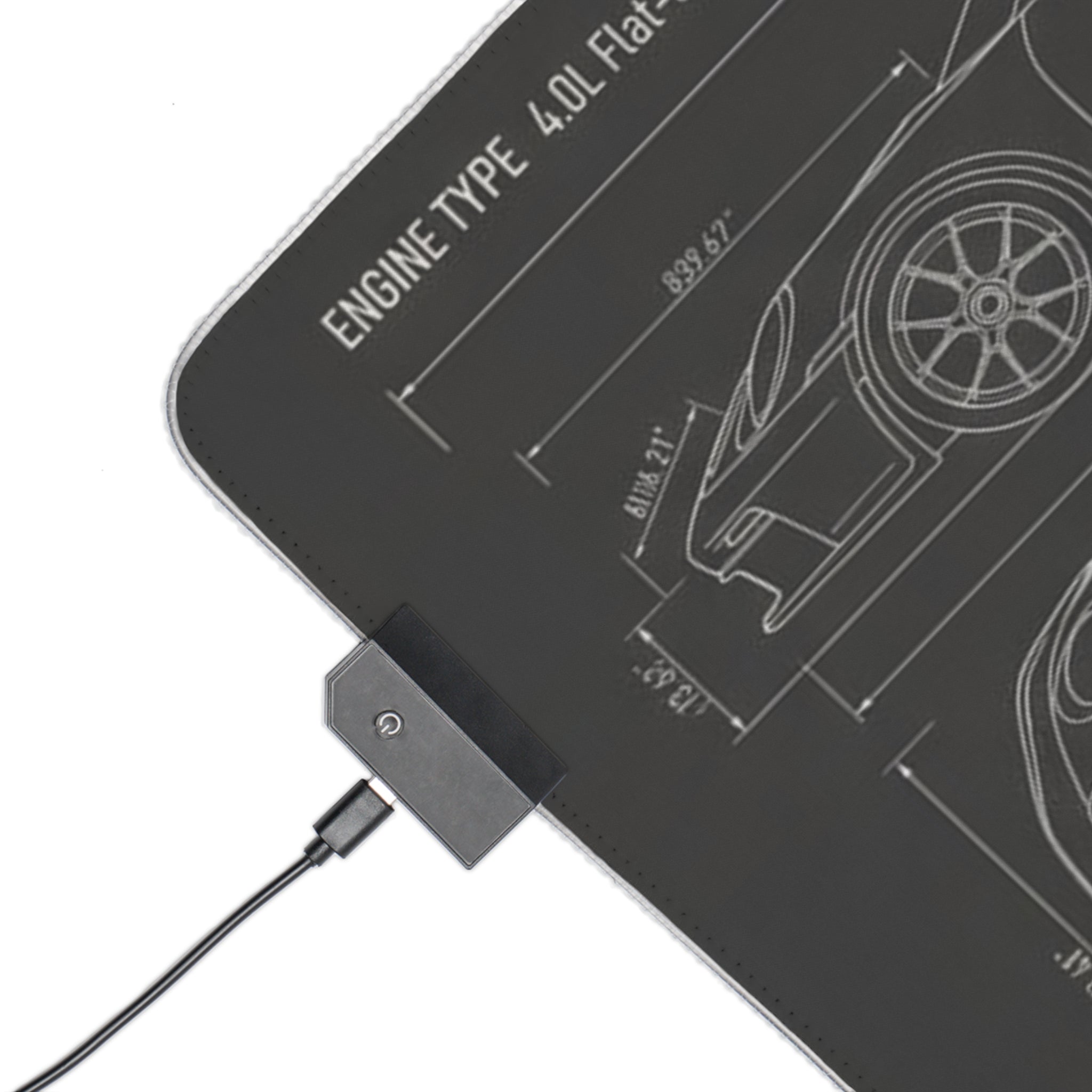 Porsche 911 GT3 Blueprint LED Gaming Mouse Pad