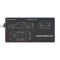bugatti brouillard blueprint LED mousepad
