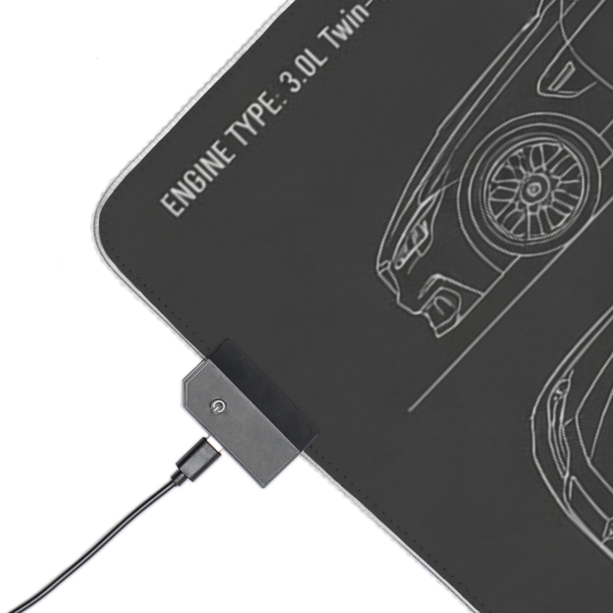 BMW M4 Blueprint LED Gaming Mouse Pad