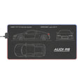 Audi R8 Blueprint LED Mousepad