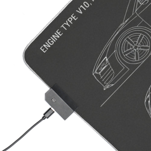 Audi R8 Blueprint LED Mousepad