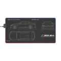 BMW M4 Blueprint LED Gaming Mouse Pad