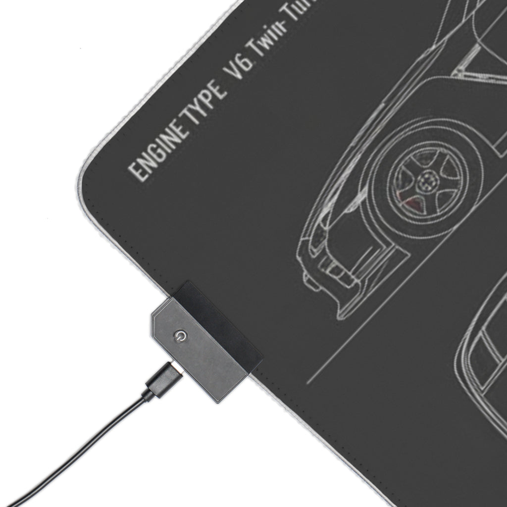 Nissan GTR Blueprint LED mousepad