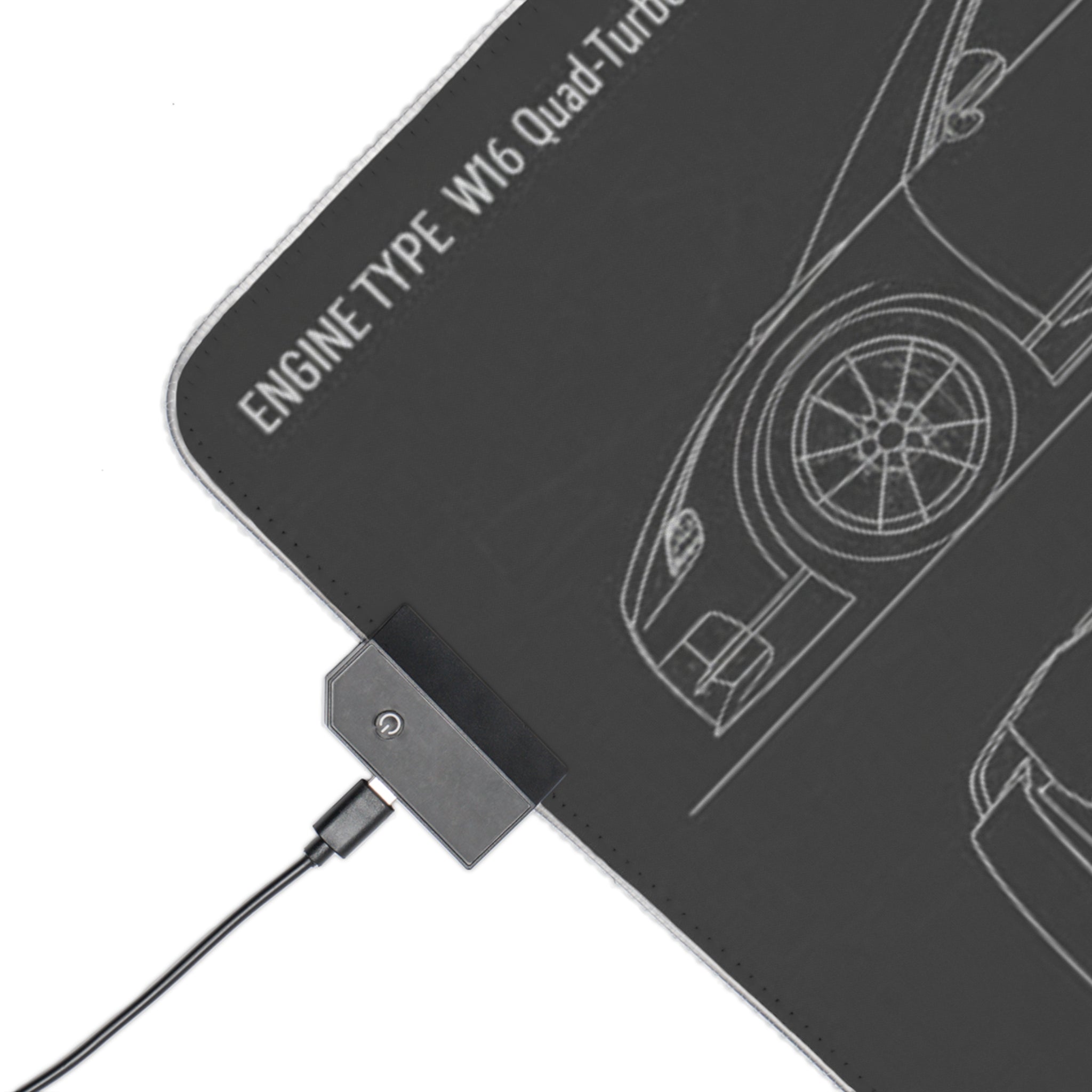 bugatti brouillard blueprint LED mousepad